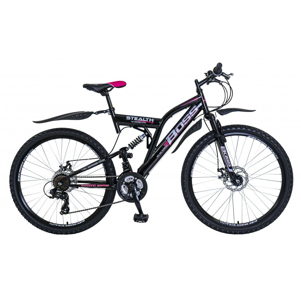 Boss stealth 26 mountain bike 26 black pink perfect for men