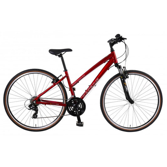 Claud Butler Explorer 2.0 Low Step Hybrid Bike, 16" Red