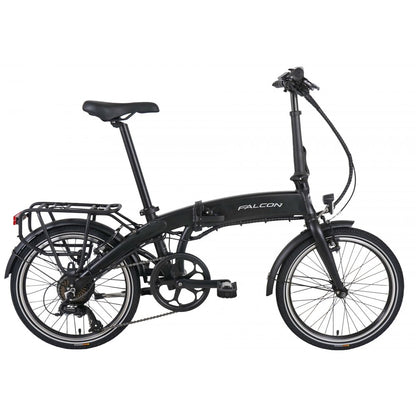 Falcon flow electric folding bike 20 black perfect for men