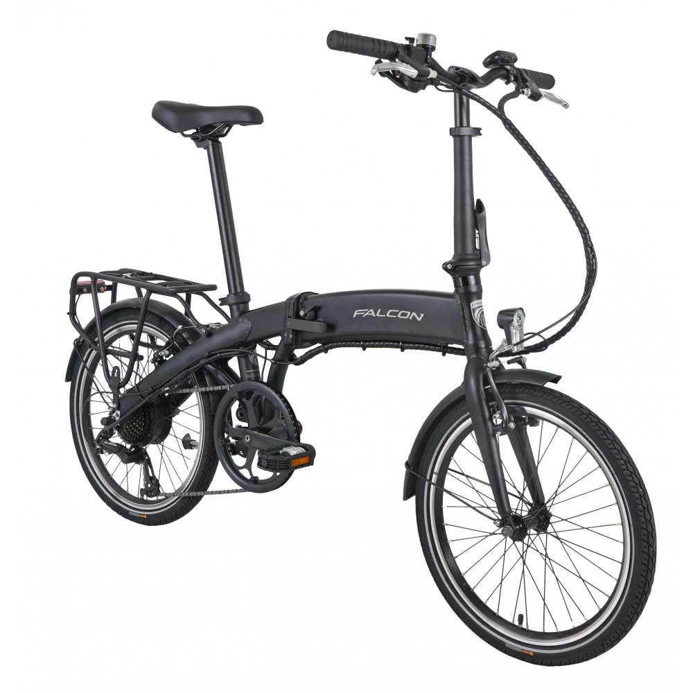 Falcon flow electric folding bike 20 black perfect for everyone