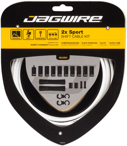 Jagwire 2x sport shift cable kit white perfect for everyone