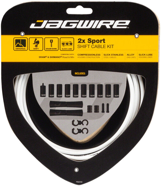 Jagwire 2x Sport Shift Cable Kit - White